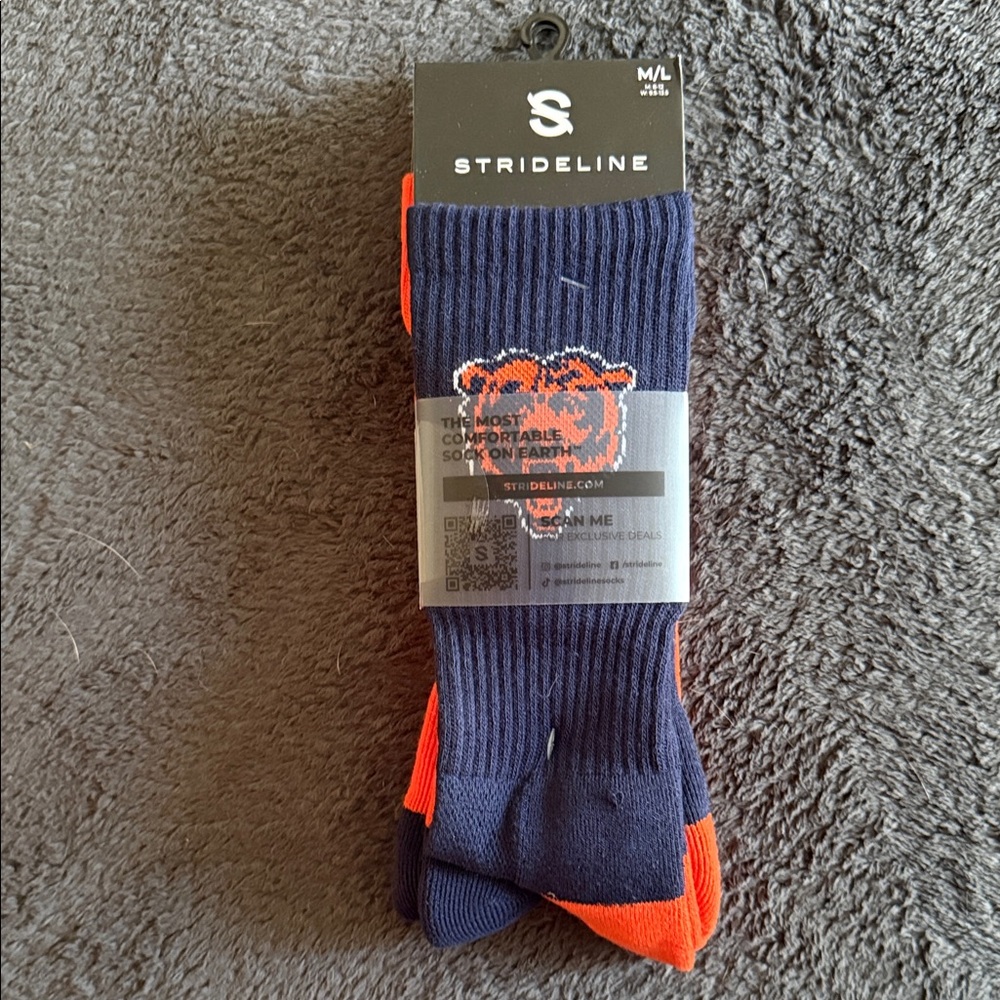 NFL- Chicago bears Strideline Navy and Orange Men's Socks